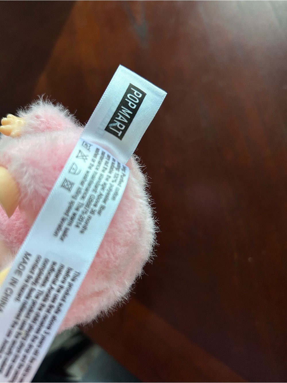 Pink Fuzzy Monster Keychain Plush - Picture 5 of 6